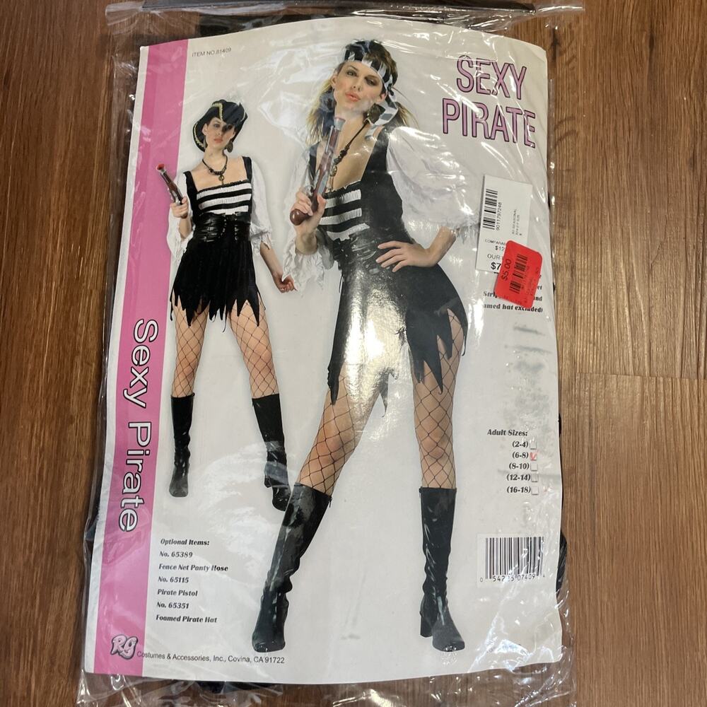 Sexy Pirate Adult Women’s Costume Size 6-8 Outfit Only Does Not Include Hat/Boot